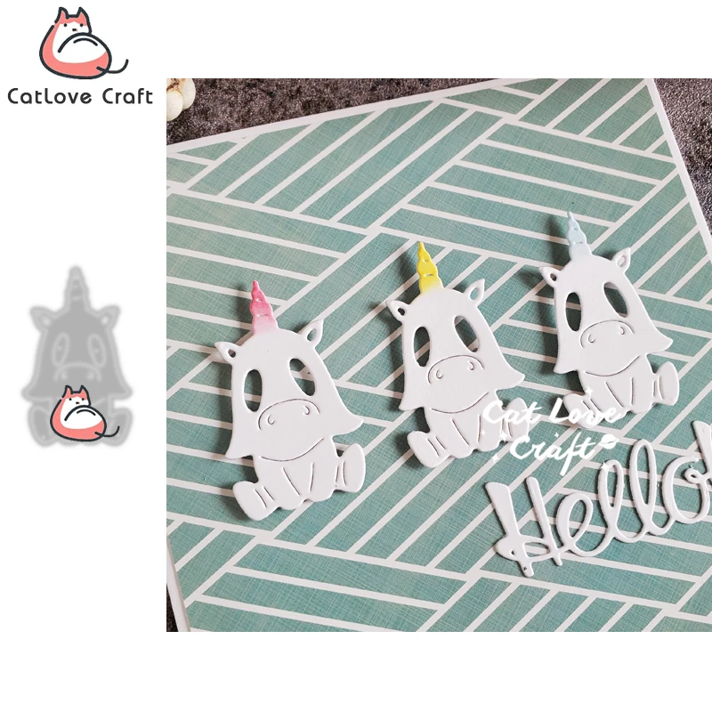 Halloween Unicorn Ghost Costume Metal Cutting Dies Scrapbooking Card Craft - $9.02
