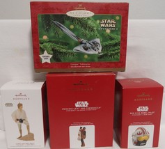 2000/19/20 Hallmark Keepsake Star Wars Luke-Gungan-Red 5-Leia-Chewbacca 4pc Set - £63.34 GBP