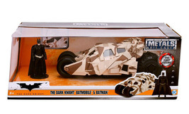 Batman The Dark Night Batmobile (Tumbler) Camo with Figurine 1/24 Scale Model - £35.60 GBP