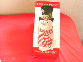 Fitz &amp; Floyd Snack Therapy Christmas Snowman Serving Dish - $12.99