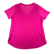 GAP Womens XL Pink V-Neck Short Sleeve Round Hem Tee T-shirt - $9.99