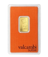 Valcambi Suisse 5 Gram Gold Bar 999.9 Of Fine Gold - £567.70 GBP