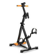 Adjustable LCD Pedal Exercise Bike with Massage-Yellow - Color: Yellow - £110.75 GBP