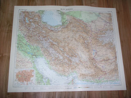 1959 Vintage Map Of Iran Persia Scale 1: 4,000,000 / Tehran Inset Map - $34.29