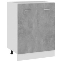 Bottom Cabinet Concrete Grey 60x46x81.5 cm Engineered Wood - £41.99 GBP