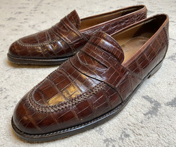 Berluti Andy Démesure Alligator Leather Loafer Mens Size 10 Brown j4 - $4,454.99