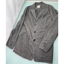 Vintage Fossil 54 Corduroy Men Jacket Gray Y2K Size Small S - $29.67