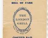 The London Grill Menu Capitol Federal Argentina 1950 - $37.62