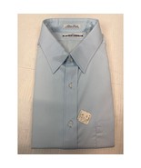 Excello Long Sleeve Disco Dress Shirt Blue Silken Touch Vintage Size 17.... - $29.95