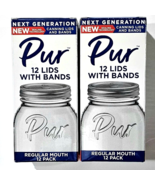 2 Pack Pur Next Generation 12 Lids With Bands Regular Mouth Size BPA Free - $551.50 MXN