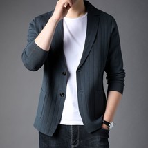 Spring And Autumn Men&#39;s Knitted Cardigan Slim Fit Casual Small Suit Coat - £28.88 GBP+