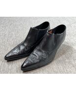 Harley Davidson Black Leather Rodeo Flame Western Cowboy Boot Mules Boot... - $68.97 CAD