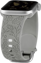 Apple Watch Band Flower Engraved Strap Silicone Iwatch Ultra 8 7 6 5 4 3... - $16.19+