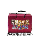 BRATZ Doll Zip Travel Fringe Purple Bag Carrying Case w/ 2 Inserts (2002) - $17.64