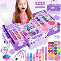 Kids Makeup Kit for Girls 44 Pcs Washable Makeup Kit,Real Cosmetic for Little Gi - £17.60 GBP