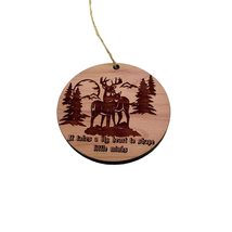 Deer Mountain It takes a big heart - Cedar Ornament - £15.36 GBP