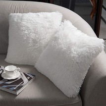 Luxury Soft Faux Fur Fleece Cushion Cover Pillowcase Decorative Throw Pillows Co - £23.18 GBP