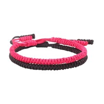 2pcs/set Handmade Rope Braiding Bracelet Solid Color Adjustable Couple Bracelets - £8.50 GBP