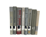 8 Grey Cream Beige Old Vintage Antique Hardcover books Staging or Decora... - $29.69