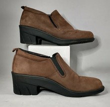 Solvei by Dansko Women 40 Casual Slip On Comfort Shoes Brown Leather Blo... - £17.68 GBP