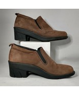 Solvei by Dansko Women 40 Casual Slip On Comfort Shoes Brown Leather Blo... - £17.41 GBP