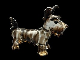 Vintage Terrier 4&quot; Dog Figurine Statue Solid Glass - $18.00