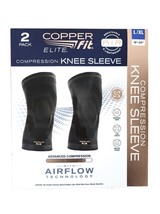 Copper Fit Elite Air Compression Knee Sleeve, L/XL &amp; S/M, 2 ea - $24.75