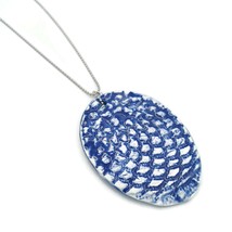 Grand collier pendentif en céramique fait à la main pour femmes, bijoux... - £39.81 GBP