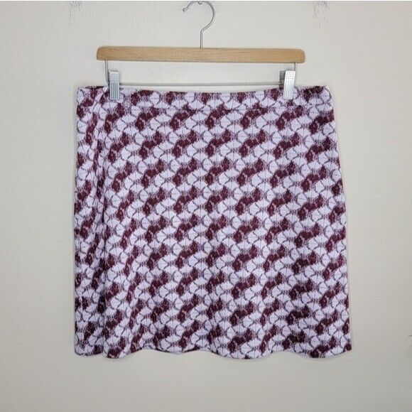 Primary image for Stitch Fix Margaret M | Textured Burgundy Wine Ariadne Knit A-line Skirt large