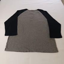 Lee Dungaree Women's Black & Gray 3/4 Sleeve Henley Raglan T-Shirt Size Medium image 2