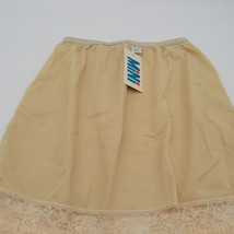 Vintage Slip Womens Size Small Mini Half Beige Nylon Lace Hem Schnur Cohan New - £23.45 GBP