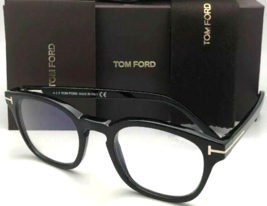 NEW TOM FORD TF5542-B 001 POLISHED BLACK/GOLD AUTHENTIC EYEGLASSES FRAME... - $350.63