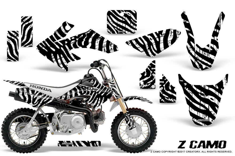 HONDA CRF 50 GRAPHICS KIT CREATORX DECALS STICKERS Z CAMO WHITE - $108.90