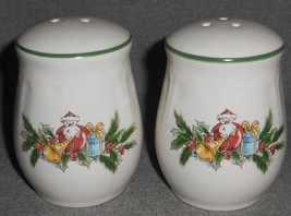 1992 Macys - The Cellar Yuletide Pattern Salt And Pepper Set Made In Japan - $19.79