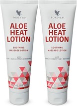 Forever Aloe Heat Lotion Soothing Massage Lotion 4FL. OZ (118 ml) Pack of Two - £40.51 GBP