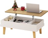 Lift Top Coffee Table, Easy-To-Assembly Coffee Table With Large Hidden S... - $315.99