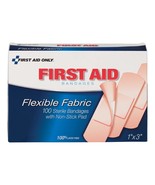 First Aid Only Fabric Bandages, 1&quot; x 3&quot;, Box Of 100 - €19,37 EUR