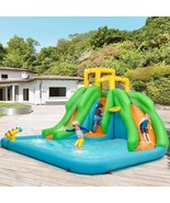 Inflatable Water Park Bounce House With Climbing Wall Blower - £430.33 GBP