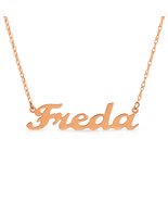 14K. SOLID GOLD NECKLACE PERSONALIZED NAME SCRIPT BOLD FONT - $518.20 CAD
