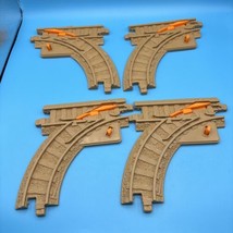 GeoTrax Train Switch Tracks Left and Right, Tan Fisher Price Lot Of 4 - $17.02