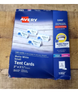 BENT PACKAGE - Avery Tent Cards with Sure Feed(R), 2" x 3.5", White, 160 (5302) - £11.77 GBP