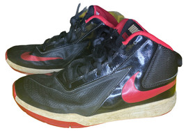 Nike Unisex Kids Team Hustle D7 Basketball Shoes Black Red Sneakers Size 6.5Y - £6.22 GBP