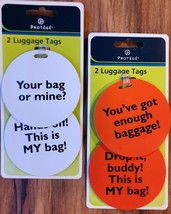 Four (4) Protege ~ Luggage ~ Golf ~ School ~ Camera Bag ~ Round Suitcase Tags(5) - £12.06 GBP