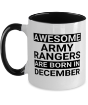 Funny Army Rangers December Birthday Mug - Awesome - 11 oz Two-tone Coffee Cup  - £14.47 GBP