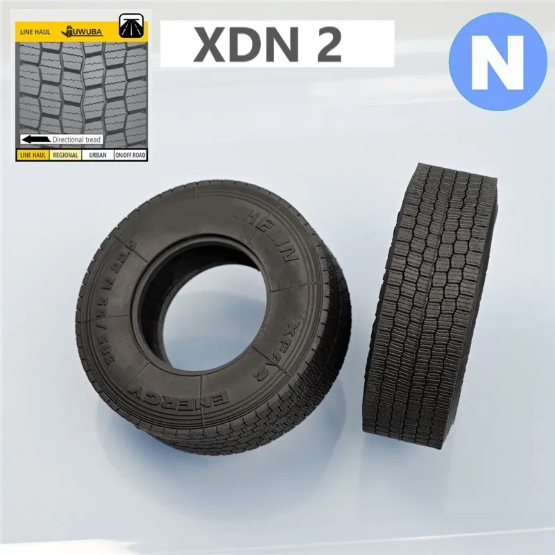 Simulation tire highway tire N2 for 1/14 Tamiya RC Dump Truck Tipper Trailer - £14.52 GBP+