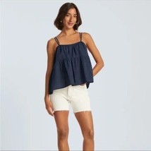 Everlane Womens The Billow Cami Top Navy Blue L - $28.91