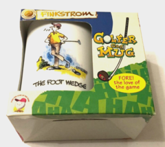 Vintage 2004 Finkstrom White Foot Wedge Golfer Golf Gag Novelty Coffee Mug New - £5.49 GBP