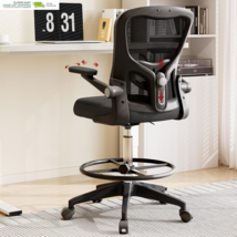 Standing Desk Chair with Breathable Mesh 2D Lumbar Support 3D Flip up Ar... - $221.32