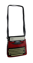 Zeckos Antique Text Red &amp; Black Vintage Typewriter Purse - £29.20 GBP