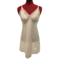 Vintage Van Raalte nylon Scalloped Dress Slip Lingerie 36 small pink blu... - $24.00